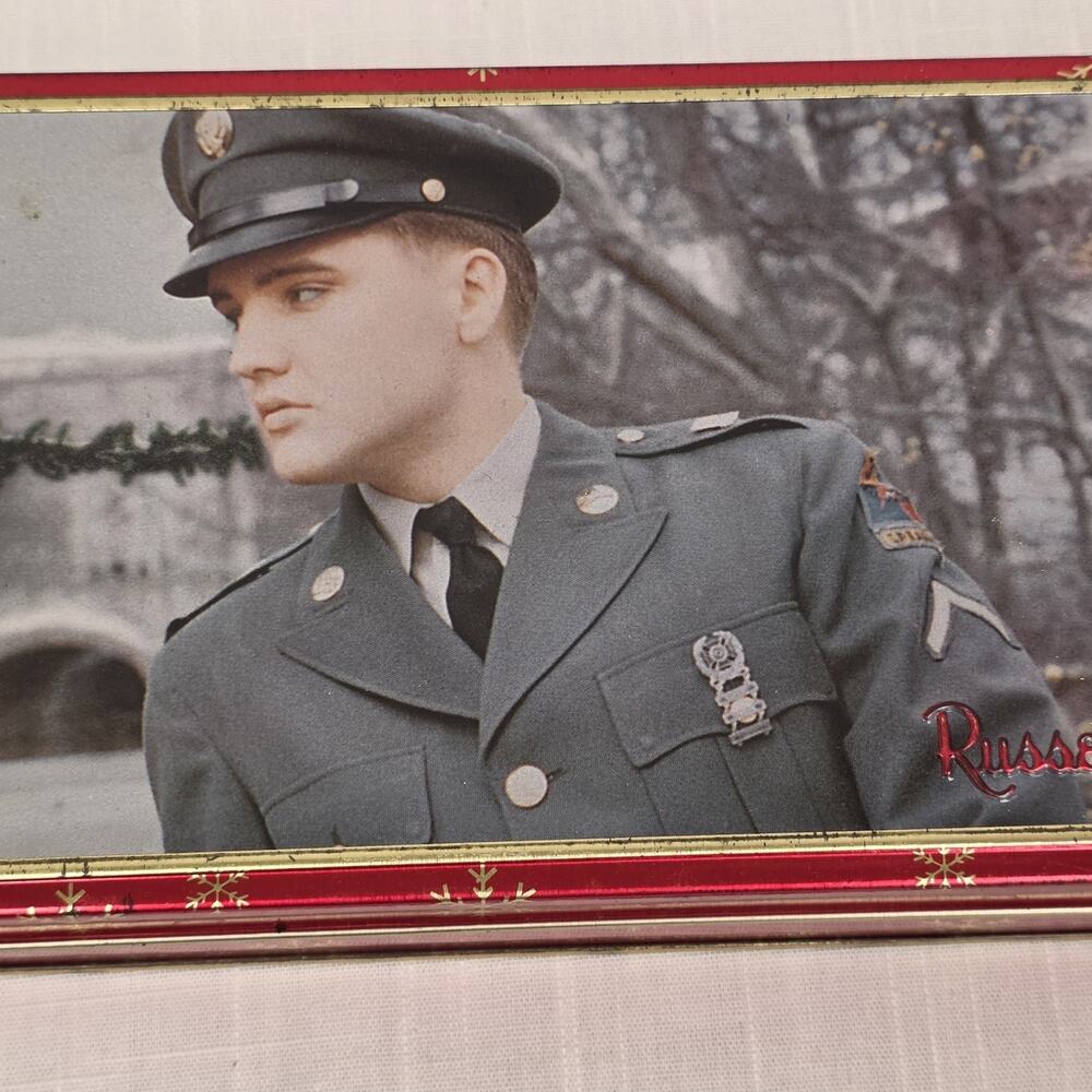 Russell Stover Elvis Presley Holiday Song Collection Tin Empty Christmas Vintage